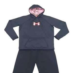 Under Armour Storm Hoodie Pink Logo Realtree Pocket Pullover Hooded Sweatshirt